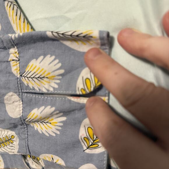 Shana Womens Tunic Lagenlook Art to Wear SIZE SMALL Button Up LEAF Print Fall - Picture 9 of 13